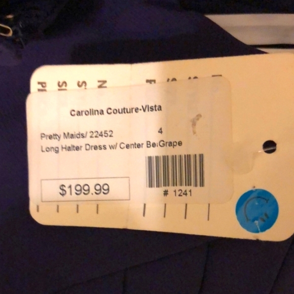 Pretty Maids Purple Halter Gown - Picture 8 of 8